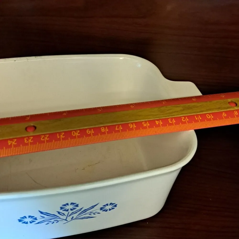Vintage Corning Ware Blue Cornflower P-4-B 70s Hologram Stamp Bakeware